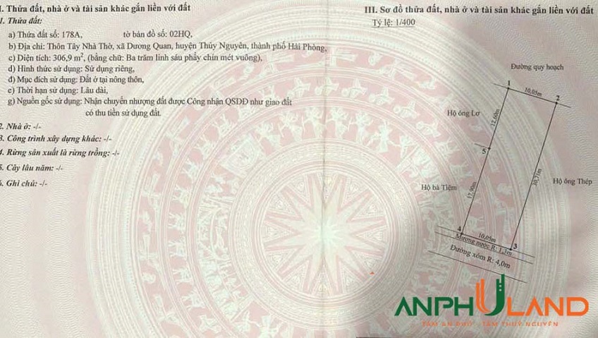 Chính chủ bán lô đất 2 mặt tiền Trung tâm Hành chính mới, phường Thuỷ Nguyên, TP Hải Phòng