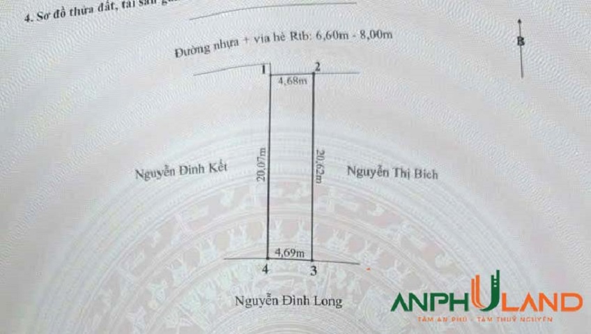 Bán lô đất mặt đường liên tổ dân phố tại phường Thuỷ Nguyên (Tân Dương), TP Hải Phòng