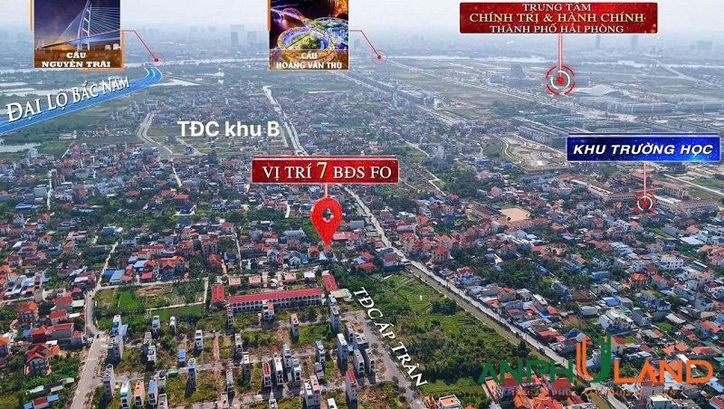 Mở bán 7 lô F0 cạnh TĐC Áp Tràn, phường Thuỷ Nguyên, TP Hải Phòng