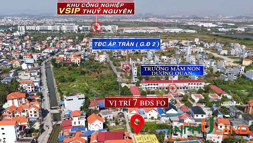 Mở bán 7 lô đất F0 cạnh TĐC Áp Tràn, Phường Thủy Nguyên ( xã Dương Quan), TP Hải Phòng