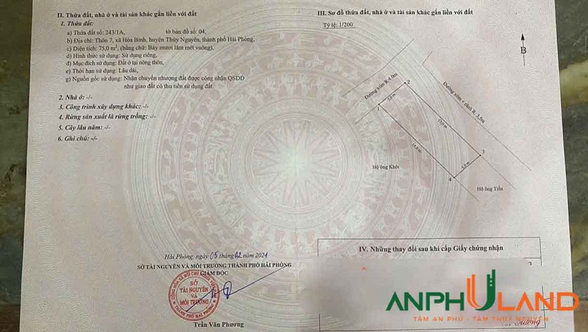 Cần bán siêu phẩm lô góc không tỳ vết phường Hòa Bình, TP Hải Phòng