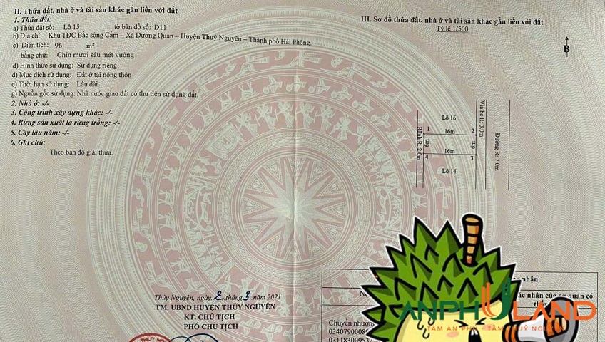 Bán vài lô khu D TĐC Bắc Sông Cấm, phường Thuỷ Nguyên, TP Hải Phòng