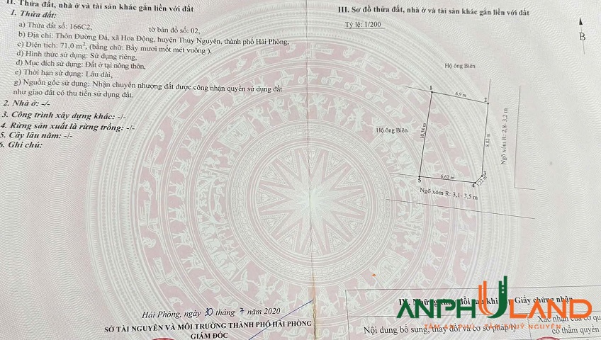 Bán lô góc siêu đẹp tại phường Thuỷ Nguyên (Hoa Động), TP Hải phòng