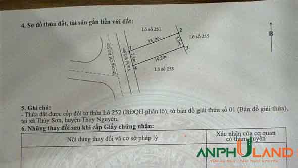 Chính chủ gửi bán lô đất tại dự án Khau Da, Phường Thủy Nguyên, TP Hải Phòng