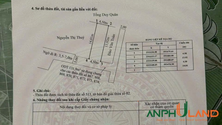 Còn duy nhất 1 lô đất đẹp sẵn bìa tại TDP Đền, Phường Thiên Hương ( xã Lâm Động), TP Hải Phòng