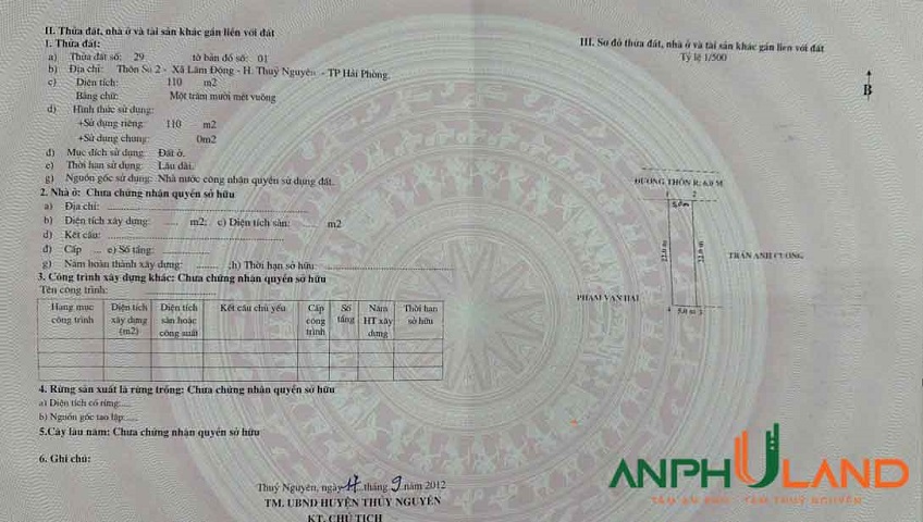 Chính chủ bán lô đất TDP Sú, Phường Thiên Hương ( xã Lâm Động), TP Hải Phòng