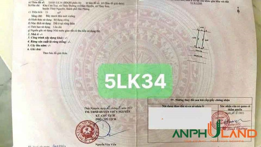 Chỉ 4.4 tỷ đã sở hữu ngay 1 lô đấu giá Cửa Trại, Phường Thủy Nguyên, TP Hải Phòng