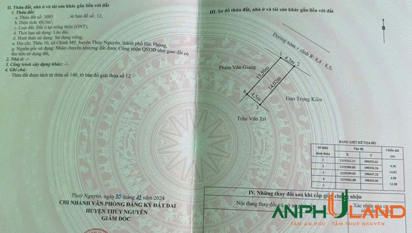 Chính chủ gửi bán lô đất mặt đường đẹp mướt mơ tại phường Lê Ích Mộc (Chính Mỹ), TP Hải Phòng 