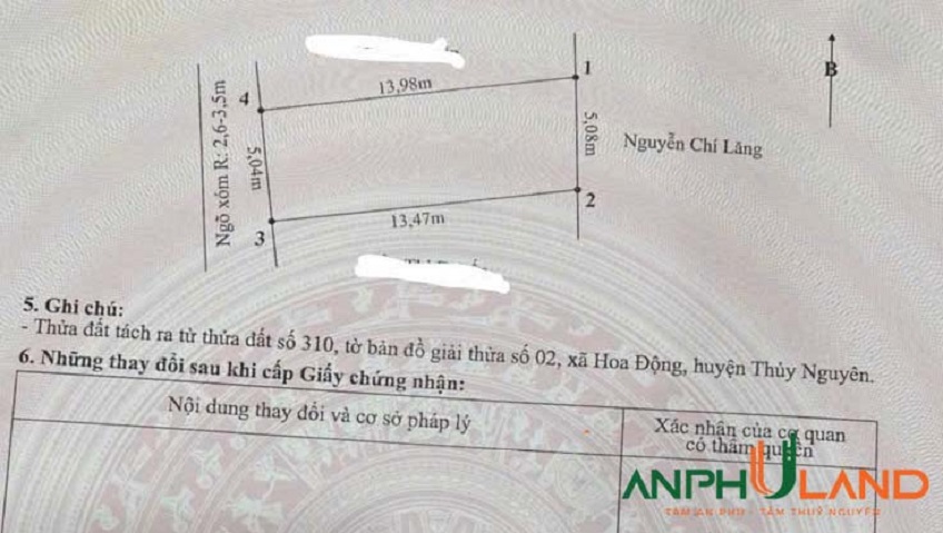 Chào bán duy nhất 1 lô F0 phường Thuỷ Nguyên (Hoa Động), TP Hải Phòng