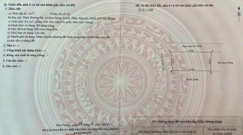 Bán lô góc mặt đường cực hiếm tại phường Thuỷ Nguyên (Hoa Động), TP Hải Phòng