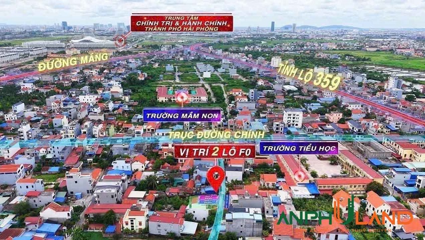 Cần bán lô đất trung tâm hành chính phường Thủy Nguyên ( xã Tân Dương), TP Hải Phòng