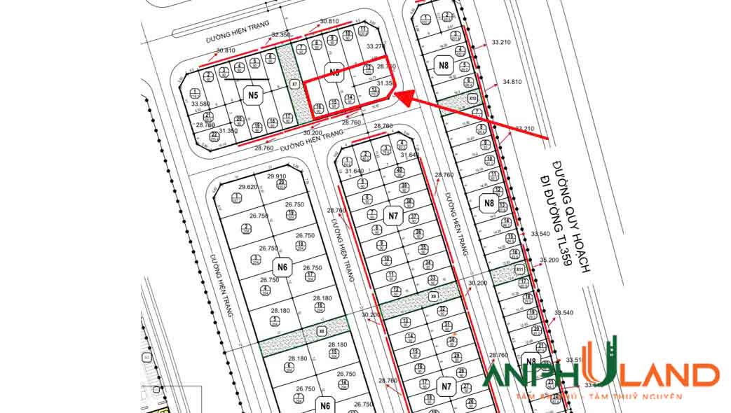Cần bán các lô đất đấu giá thuộc dãy N5 tại Phường Hòa Bình ( xã An Lư), TP Hải Phòng