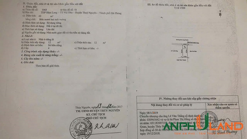 Chào bán lô đất đường Hàm Long, phường Thuỷ Nguyên, TP Hải Phòng