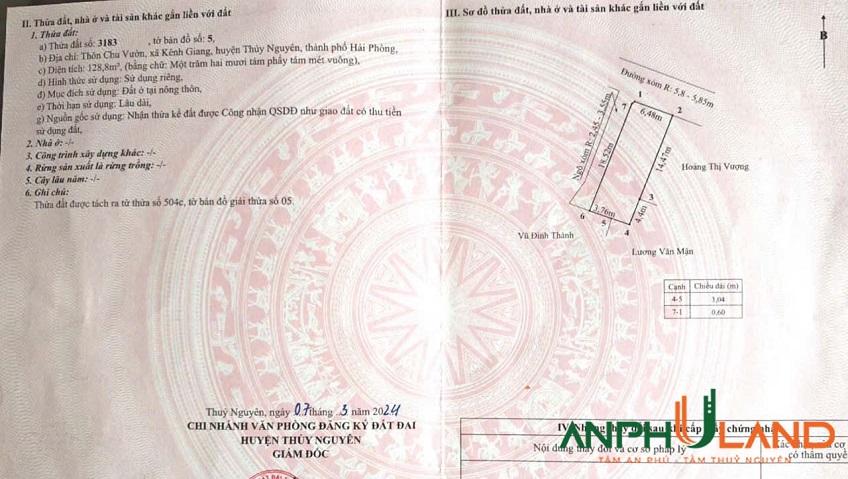 Chủ đang cần bán gấp lô góc đẹp trung tâm phường Lưu Kiếm (Kênh Giang),  TP Hải Phòng
