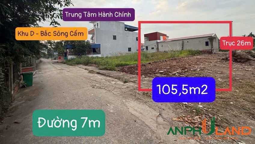 Cần bán lô đất 105.5 m2 Phường Thủy Nguyên ( xã Dương Quan), TP Hải Phòng