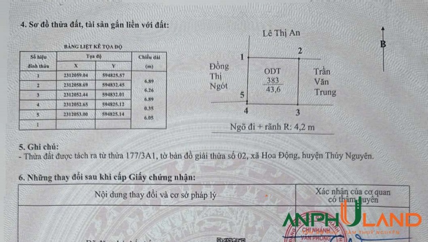 Bán lô đất 43m² tại TDP Hoa Động, phường Thuỷ Nguyên, TP Hải Phòng