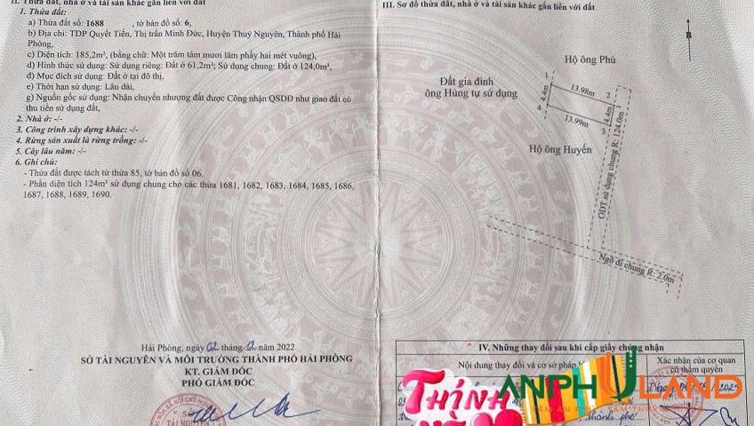 Chị gái gửi bán lô đất đẹp ngay gần TĐC Minh Đức, phường Bạch Đằng, TP Hải Phòng