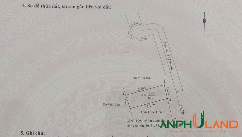 Bán lô đất đẹp tiềm năng tại phường Hoà Bình (Thuỷ Triều), TP Hải Phòng