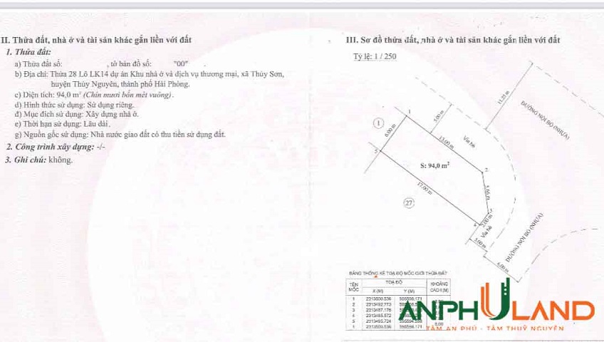 Cần bán lô góc đẹp KĐT Quang Minh Green City, Phường Thủy Nguyên, TP Hải Phòng