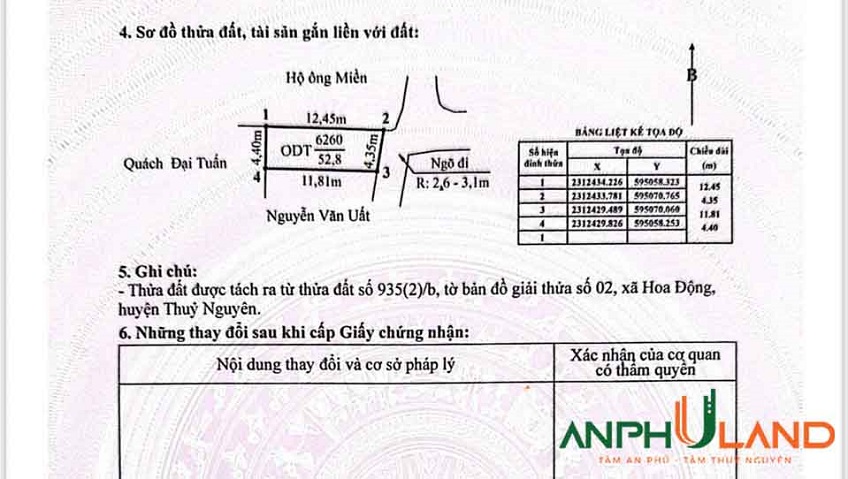 Chuyển nhượng lô đất 52.8m2 tại Phường Thủy Nguyên ( xã Hoa Động), TP Hải Phòng