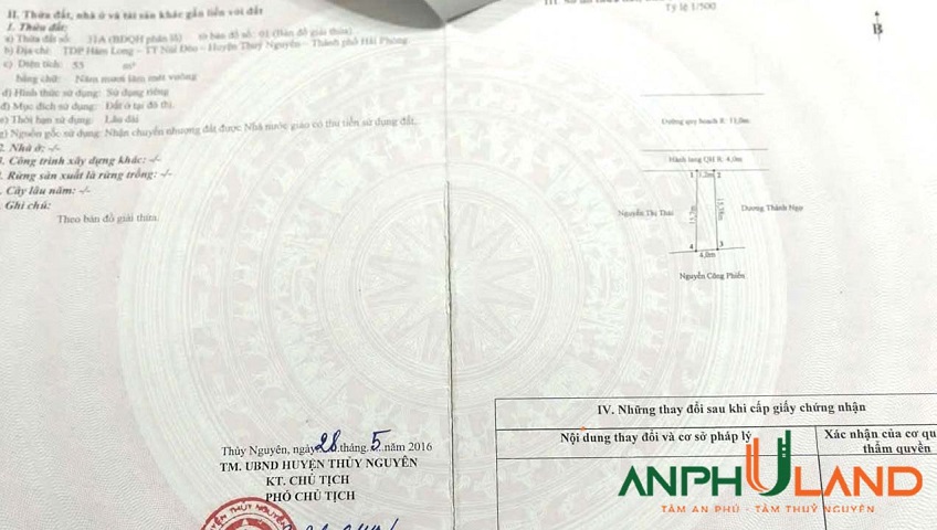 Chuyển nhượng nhà 3 tầng Đồi 34A, phường Thuỷ Nguyên, TP Hải Phòng