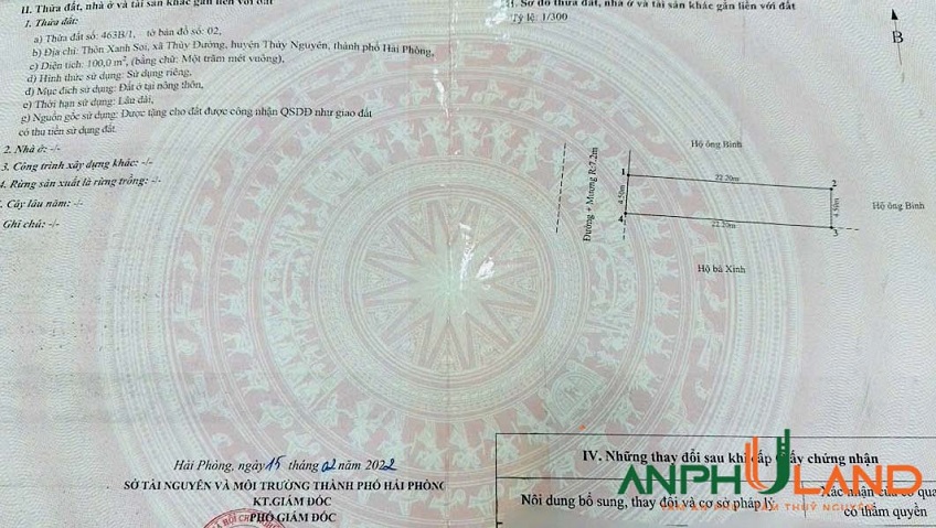  Chính chủ gửi bán lô đất đẹp trục chính TDP Xanh Soi, phường Thuỷ Nguyên, TP Hải Phòng