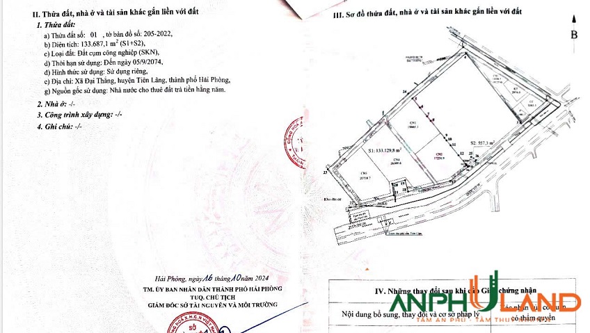 Chuyển nhượng đất cụm công nghiệp xã Quyết Thắng (Đại Thắng, Tiên Lãng), TP Hải Phòng