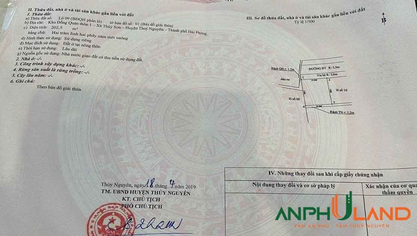 Chuyển nhượng gấp phân lô 09 TDP Đồng Quán, Phường Thủy Nguyên, TP Hải Phòng