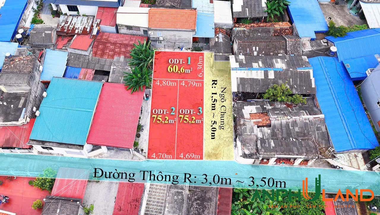 Bán 3 lô F0 tại TDP 6, phường Thiên Hương, TP Hải Phòng