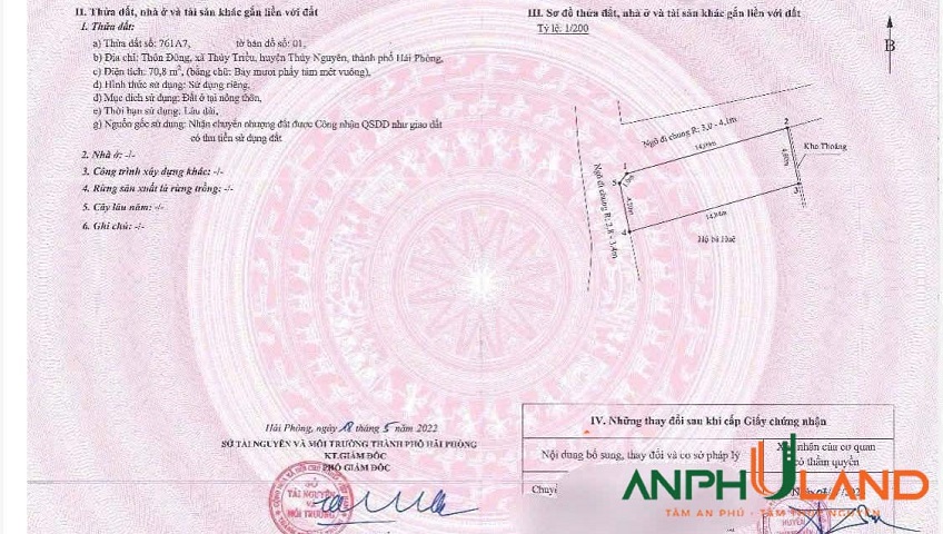 Chính chủ gửi bán 2 lô đất tuyệt đẹp tại TDP Đông, phường Hòa Bình (Thủy Triều), TP Hải Phòng
