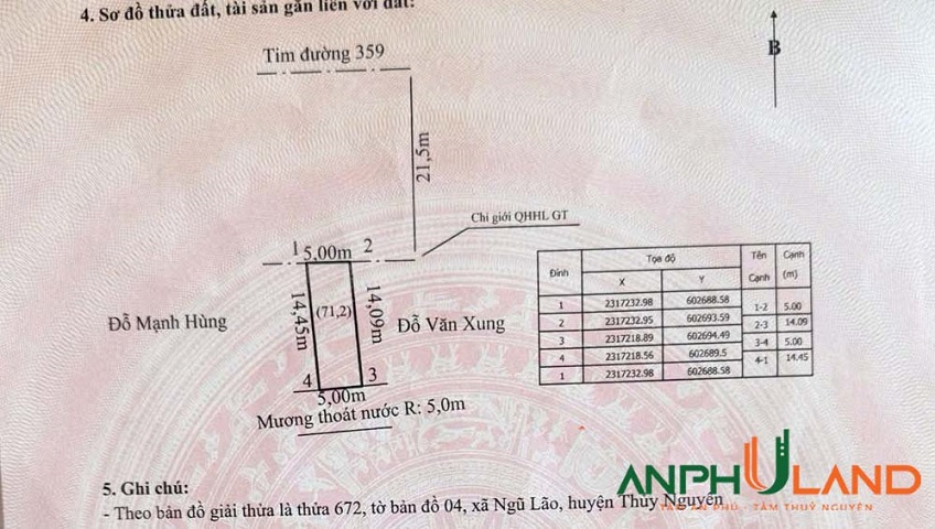 Bán đất mặt đường TL359 phường Bạch Đằng (Ngũ Lão), TP Hải Phòng