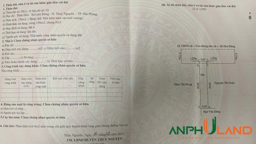 Bán lô đất mặt đường trải nhựa 203 tại phường Thiên Hương (Lâm Động), TP Hải Phòng