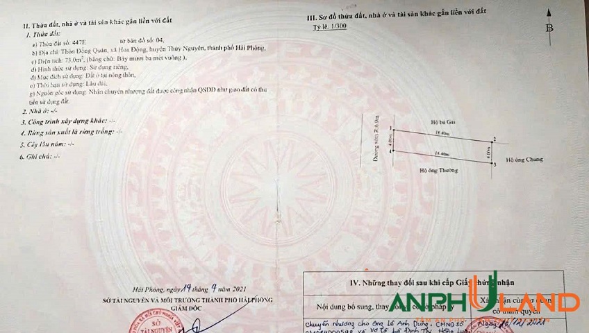 Chủ gửi bán 2 lô mặt đường trải nhựa phường Thuỷ Nguyên (Hoa Động), TP Hải Phòng 