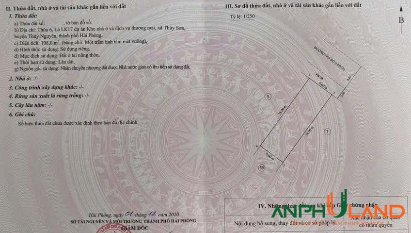 Bán lô đất đẹp giá trị thực cực tại KĐT Quang Minh, phường Thuỷ Nguyên, TP Hải Phòng