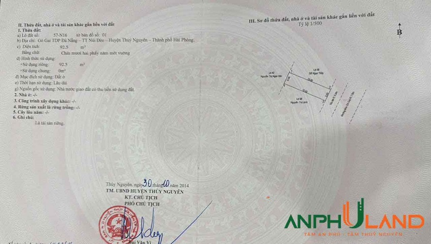 Chào bán lô đất siêu đẹp tại trung tâm Gò Gai, Phường Thủy Nguyên, TP Hải Phòng