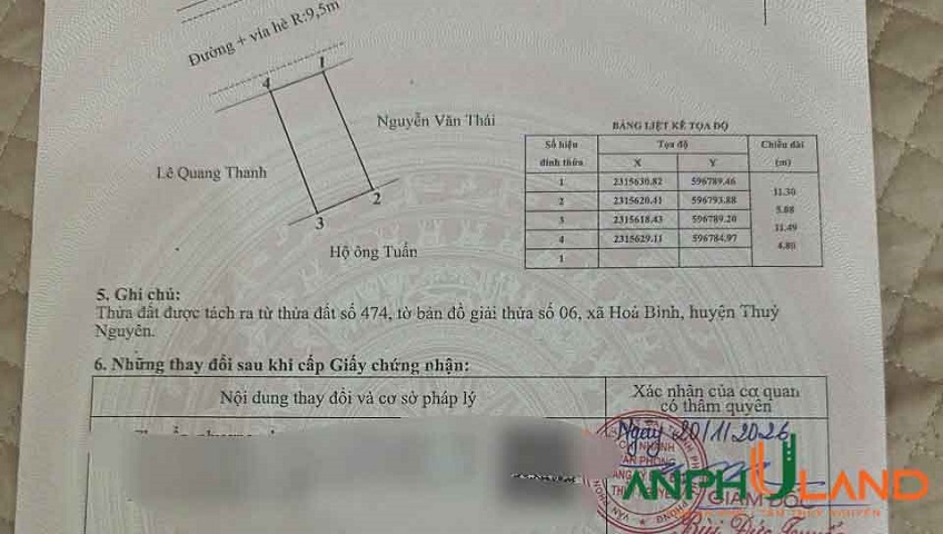 Cần bán đất mặt đường trải nhựa Đông Phương, Phường Hòa Bình, TP Hải Phòng