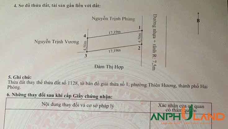 Cần bán đất mặt đường liên thôn phường Thiên Hương ( xã Lâm Động), TP Hải Phòng