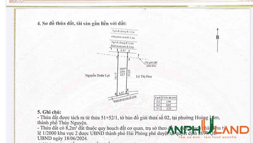 Cần bán duy nhất 2 lô tại Phường Thiên Hương (xã Lâm Động), TP Hải Phòng