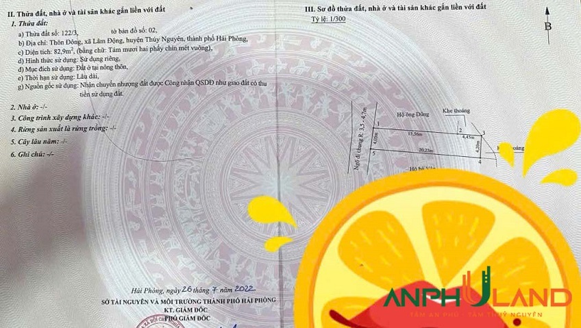 Cần bán mảnh đất tại phường Thiên Hương (Lâm Động), TP Hải Phòng