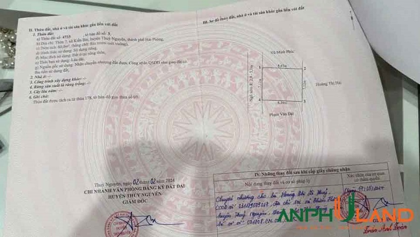 Cần bán căn nhà mới tinh tại Phường Thiên Hương ( xã Kiền Bái cũ), TP Hải Phòng