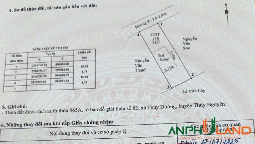 Chị chủ gửi bán lô đất đẹp tại phường Thuỷ Nguyên (Thuỷ Đường), TP Hải Phòng