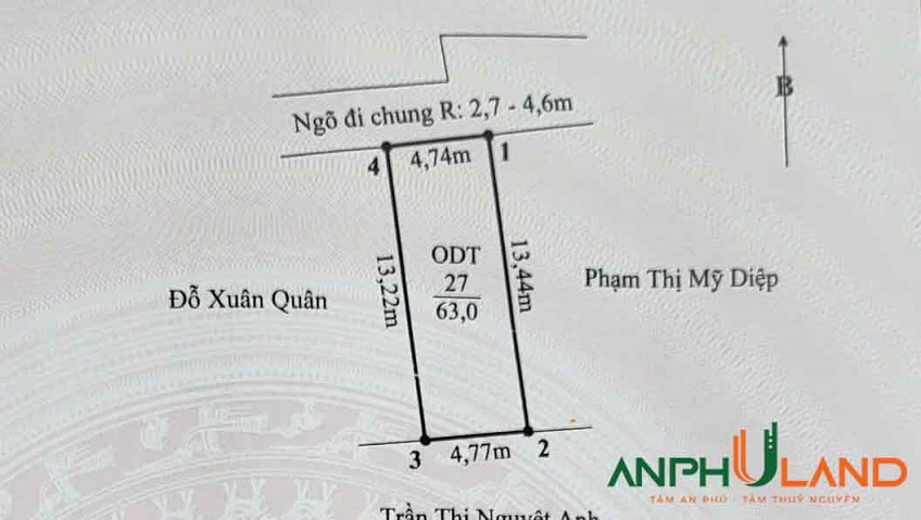 Chào bán lô đất 63m2 tại Phường Thủy Nguyên ( xã Hoa Động), TP Hải Phòng