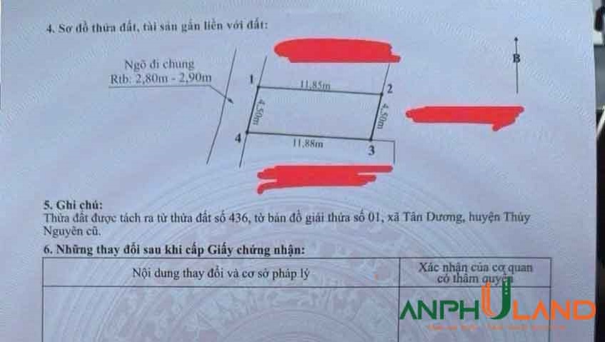 Cần bán lô đất trung tâm hành chính phường Thủy Nguyên (xã Tân Dương), TP Hải Phòng