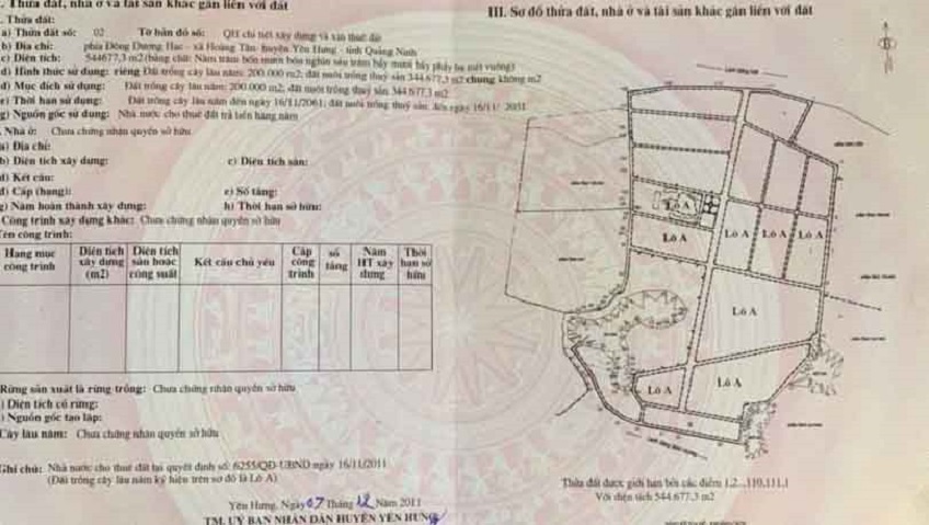 Cần bán quỹ đất lớn 54 ha tại Hoàng Tân, Quảng Yên, Quảng Ninh