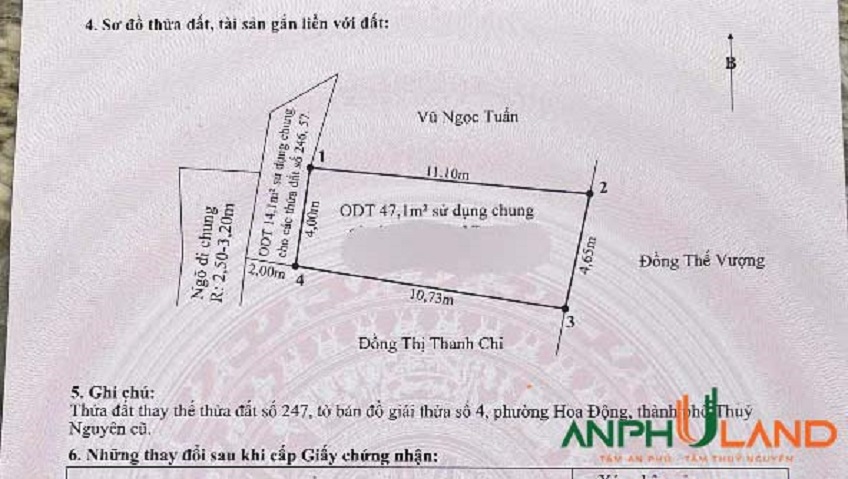 Bán lô đất đường thông tại phường Thuỷ Nguyên (Hoa Động), TP Hải Phòng