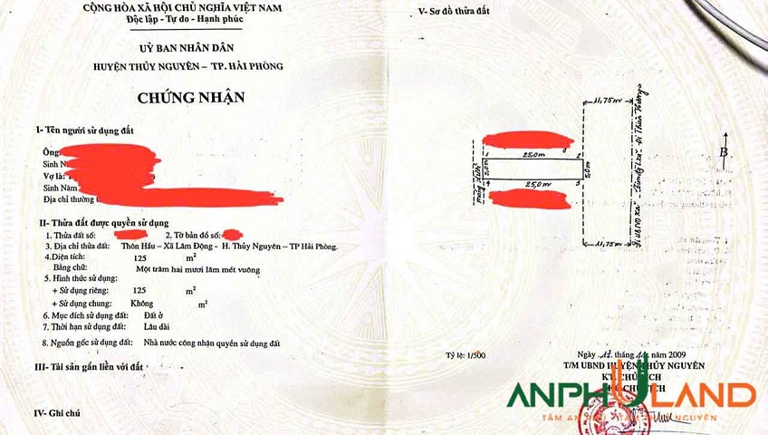 Cần bán đất mặt đường liên xã 203 Phường Thiên Hương ( xã Lâm Động), TP Hải Phòng