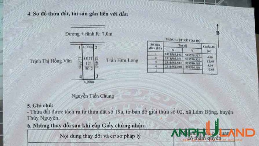 Bán hàng cực đẹp mặt đường nhựa, Phường Thiên Hương ( xã Lâm Động), TP Hải Phòng