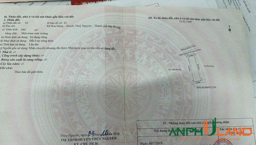 Cần bán lô đất TDP Chùa, Phường Thủy Nguyên (xã Hoa Động), TP Hải Phòng