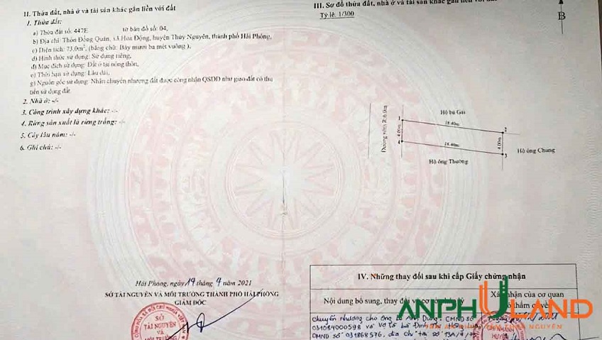 Bán đất mặt đường trải nhựa TDP Đồng Quán, P. Thủy Nguyên (xã Hoa Động), TP Hải Phòng