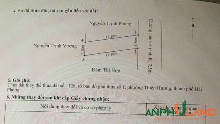 Cần bán mặt đường Phường Thiên Hương (xã Lâm Động), TP Hải Phòng